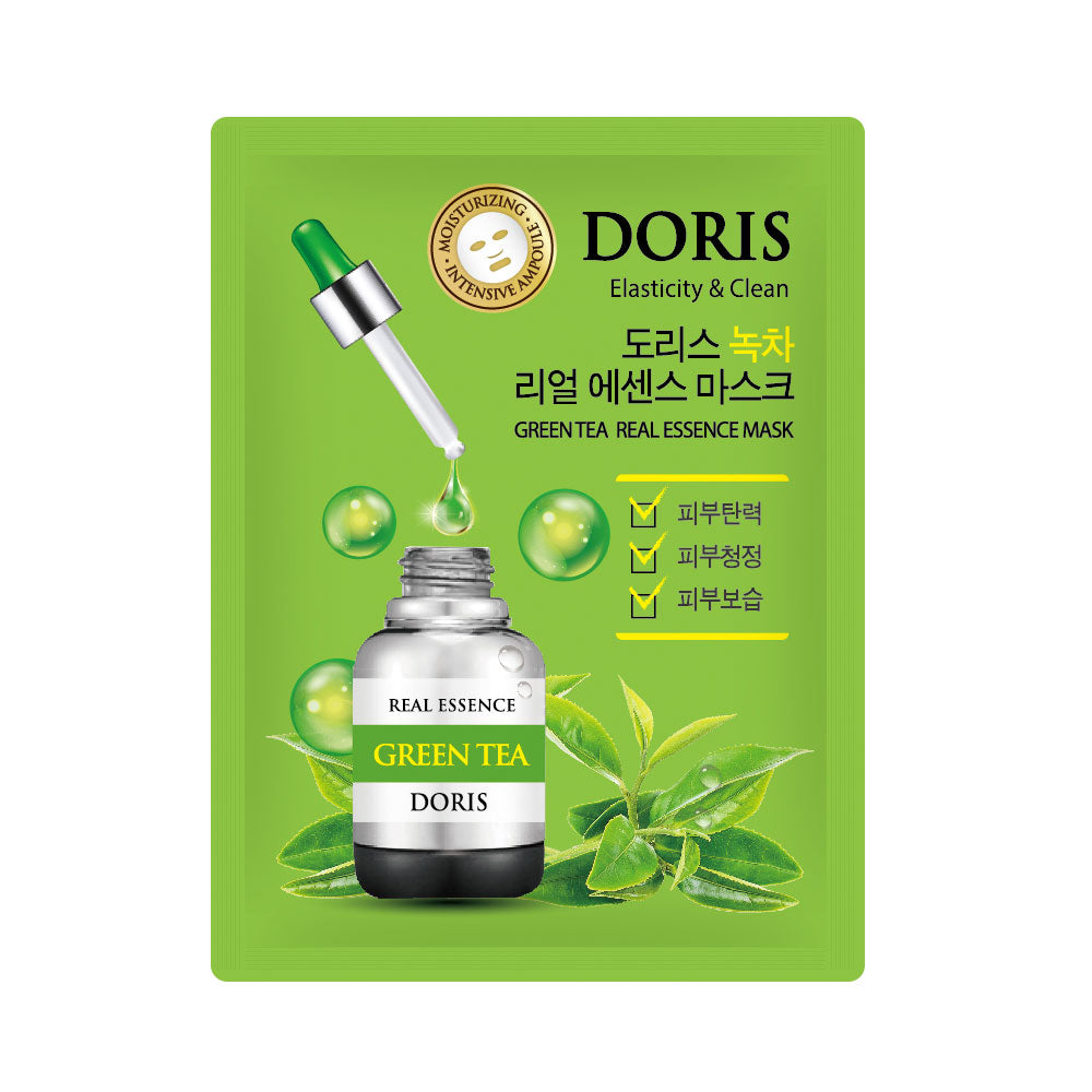 DORIS Mascarilla Hidratante con Esencia Real de Extracto de Té Verde