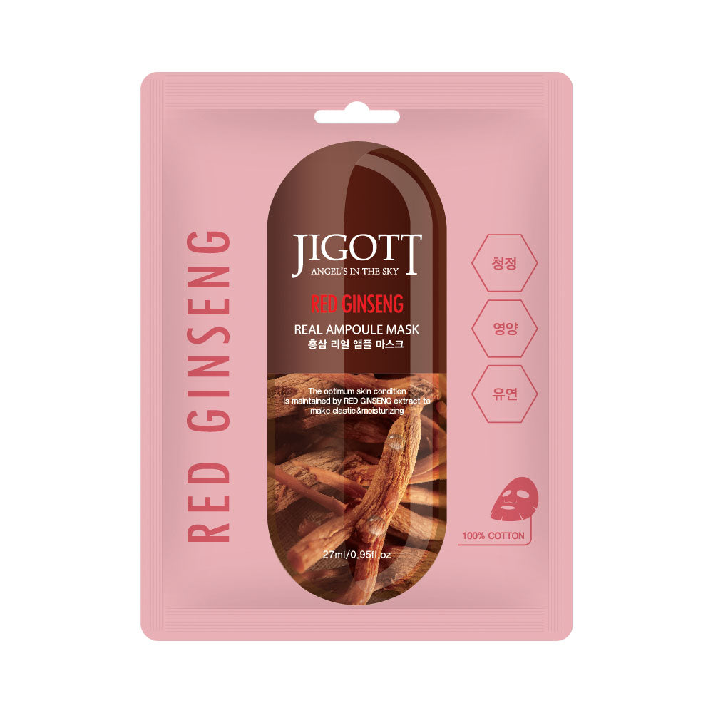 JIGOTT Mascarilla con Ampolleta Humectante con Extracto Ginseng Rojo